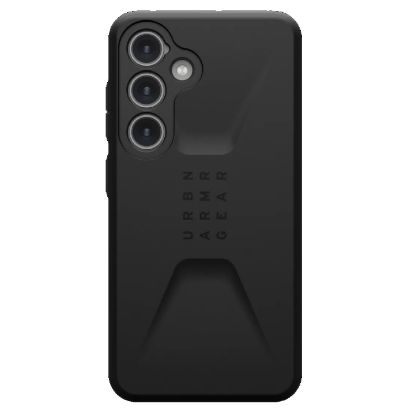 Picture of UAG Civilian Samsung Galaxy S24 5G (6.2') Rugged Case - Black (214437114040), 20ft. Drop Protection (6M), Raised Screen Surround,10 Years Warranty