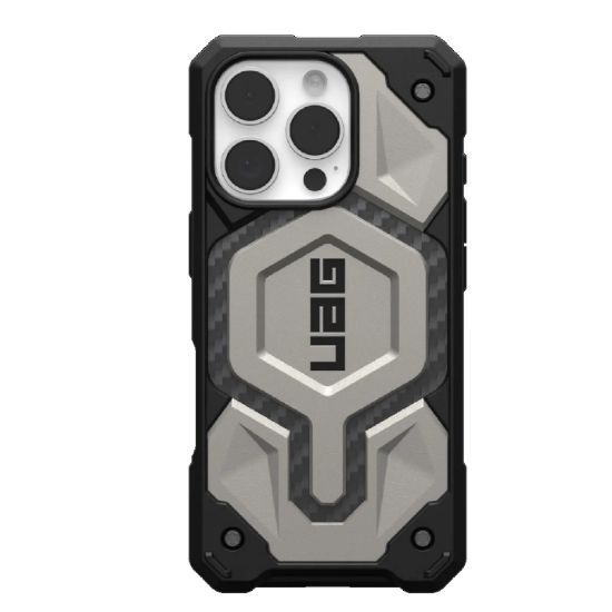 Picture of UAG Monarch Pro MagSafe Apple iPhone 16 Pro (6.3') Rugged Case - Titanium(114456113636),25ft. Drop Protection(7.6M),Impact Resistant,10 Years Warranty