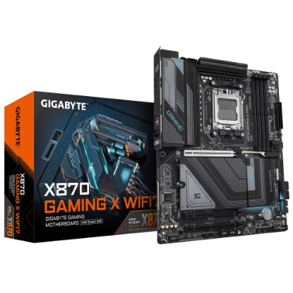 Picture of Gigabyte X870 GAMING X WIFI7 AMD AM5 ATX Motherboard 4x DDR5~256GB,3x PCIe x16, 3x M.2, 4x SATA 6,4x USB 3.2, 4x USB2.0, 2x USB-C,