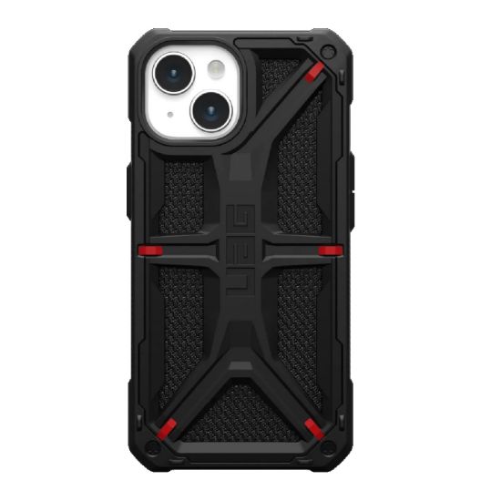 Picture of UAG Monarch Kevlar Apple iPhone 15 (6.1') Rugged Case - Kevlar Black (114289113940), 20ft. Drop Protection (6M), 10 Years Warranty