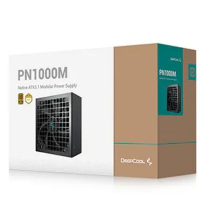 Picture of DeepCool PN1000M Gamer Storm 80+ Gold Black Fully Modular Power Supply, 135mm FDB Fan, Japanese Bulk Capacitor, ATX3.1, 12V-2x6 PCIe 5.1 Cable