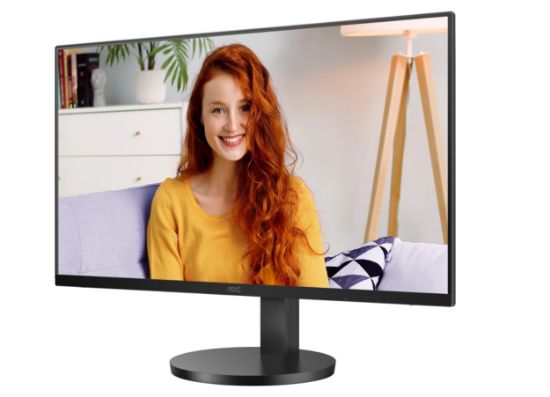 Picture of AOC 27' IPS 4K 3840 x 2160 UHD, HDR10, Speakers, Flicker FREE, HDMI 2.0 x 2, DisplayPort 1.4 x 1  black. VESA 100, Height Adjust,  Office Monitor