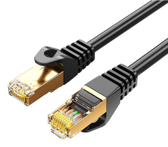 Picture of 8Ware CAT7 Cable 1m - Black Color RJ45 Ethernet Network LAN UTP Patch Cord Snagless