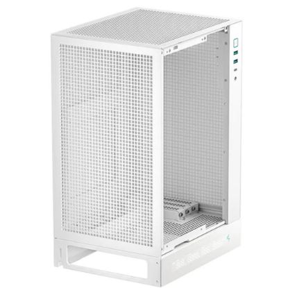 Picture of DeepCool CH170 DIGITAL WHT ITX Case, Digital Status Display, Extremely portable size, Abundant Airflow Ventilation, Mesh panels, Full sized air cooler