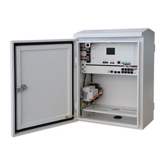 Picture of LDR Outdoor Smart Solar Box, IP55,*2.4 inch Screen*,Waterproof,Solar Power Input( <100VD),2 PoE Port Up to 90W, 6 PoE Port Up to 30W, L2 Manage, White