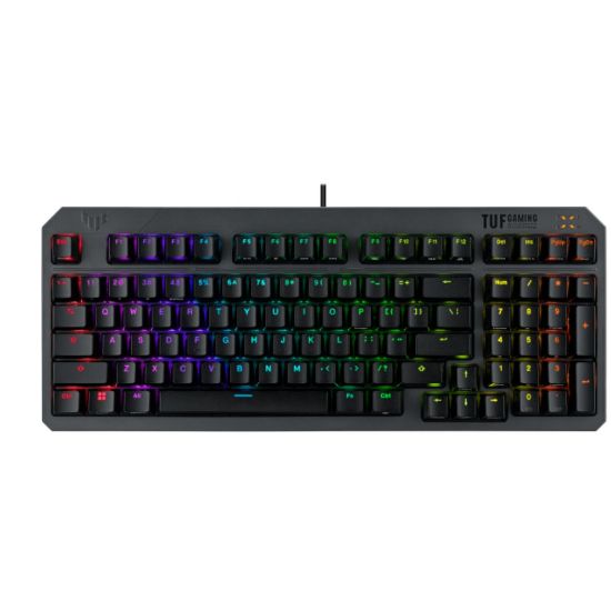 Picture of ASUS TUF Gaming K3 Gen II Optical-Mechanical RGB Keyboard, IP57 Waterproof & Dust Resistance, Compact 97-key Layout, Silicone Gasket Mount
