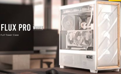 Picture of Antec FLUX PRO, E-ATX Premium Birch, Iunity Temperature Display. CPU and GPU LED Display, 6x High Performance Fans, ARGB PWN Ctrl, PSU Shift case