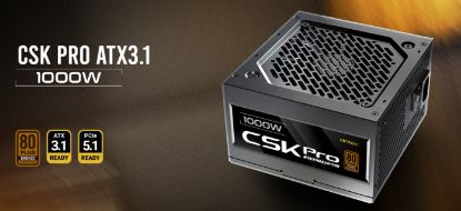 Picture of Antec CSK1000 PRO Sem-Modular ATX 3.1, PCI-E 5.1  for 4090, 5090 & 7900, 9070 High Quality Jap Capacitors, Performance and Reliability, PSU