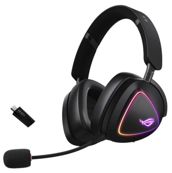 Picture of ASUS ROG DELTA II Tri-mode Wireless Gaming Headset, ROG SpeedNova, 50mm Titanium Drivers, Up to 110-hour Battery Life, 318g, BT/2.4G/3.5mm, Aura Sync