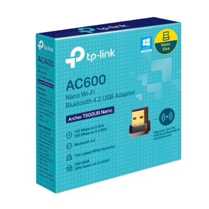 Picture of TP-Link Archer T600UB Nano AC600 Nano Wi-Fi Bluetooth USB Adapter, Up to 600Mbps speeds with 200Mbps @2.4GHz, 433Mbps@5GHz