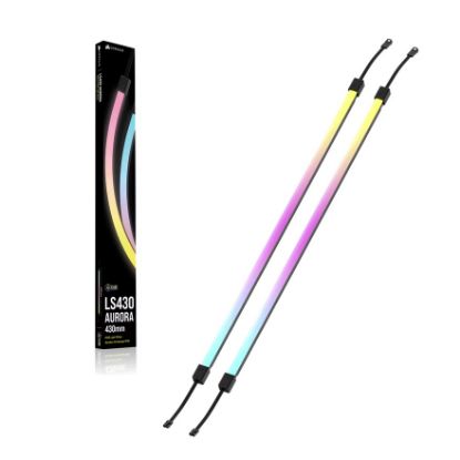 Picture of Corsair LS430 Aurora RGB Light Strips - 430mm – 430×10×10mm, black, magnetic mount, addressable LEDs, iCUE compatible, flexible
