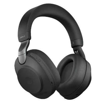 Picture of Jabra Evolve2 85 MS Stereo Black Link 380 USB-A ANC Bluetooth Headset, 10-Microphone Technology, Digital Hybrid ANC, 37 Hours Battery Life Busylight