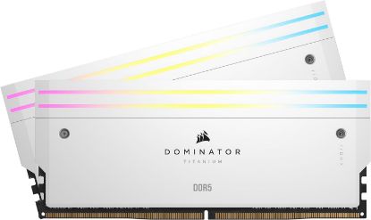 Picture of Corsair DOMINATOR® TITANIUM RGB 64GB (2x32GB) DDR5 DRAM 6000MT/s CL30 Intel XMP Memory Kit — White