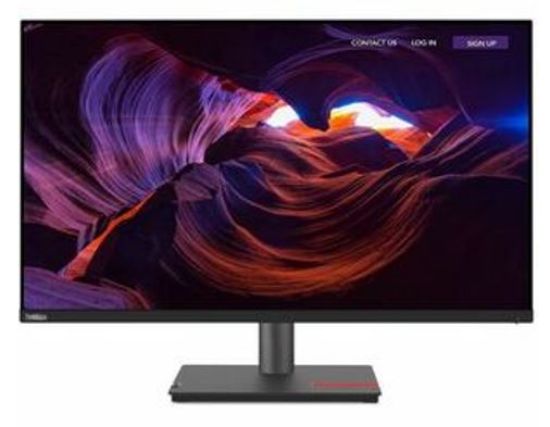 Picture of LENOVO ThinkVision P32p 31.5'/32' UHD Monitor 4K 3840x2160 16:9 Height Adjustable Tilt Swivel Pivot DP HDMI Thunderbolt 4 LAN 3xUSB3.2 Hub 3yr