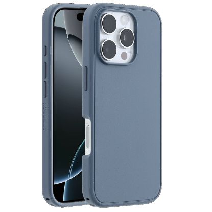 Picture of OtterBox Symmetry MagSafe Apple iPhone 16 Pro (6.3') Case Blue - (77-96567), Antimicrobial, DROP+ 3X Military Standard, Raised Edge,7 Years Warranty