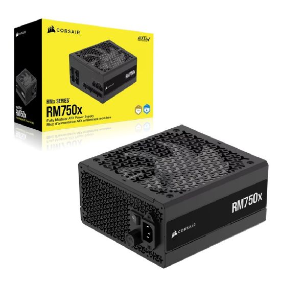 Picture of Corsair RMx Series RM750x Fully Modular Power Supply (AU): 750W, 80+ Gold, 4x PCIe, 8x SATA, 2x EPS, Zero RPM, ATX 3.1