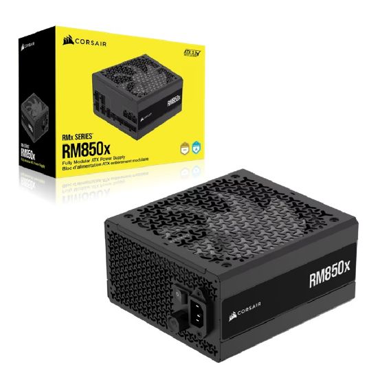 Picture of Corsair RMx Series RM850x Fully Modular Power Supply (AU): 850W, 80+ Gold, 3x PCIe, 8x SATA, 2x EPS, Zero RPM, ATX 3.1