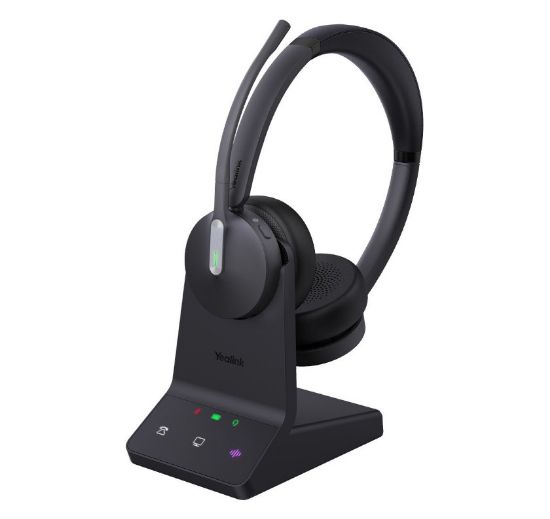 Picture of Yealink WH64 Dual UC DECT Wireless Headset, DECT & Bluetooth Wireless Technology,3-Mic Noise Cancellation,UC Certified, Charging Stands, Carrying Bag