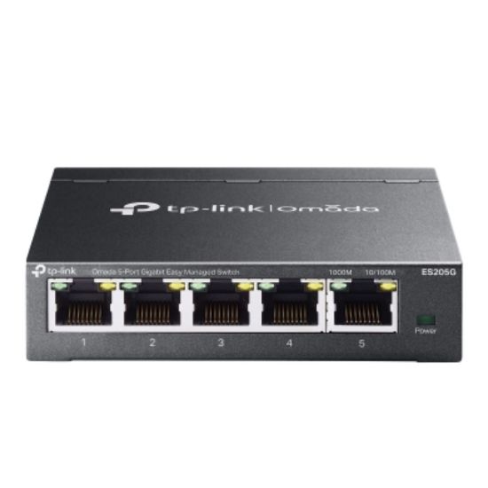 Picture of TP-Link ES205G Omada 5-Port Gigabit Easy Managed Switch by Omada SDN,  VLAN, QoS, IGMP Snooping, Loop Prevention, Port Isolation