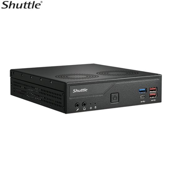 Picture of Shuttle DH770 Slim Mini PC, Intel ® 14th/13th/12th Gen LGA1700 socket, 1L, H770, 2x DDR5, 2x 2.5G LAN, 2x COM, 4x USB 3.2 Gen 1, 4x USB 3.2 Gen 2, 2x