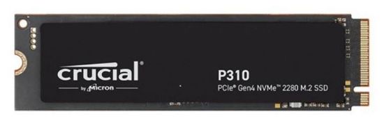 Picture of Crucial P310 1TB Gen4 2280 NVMe SSD 7100/6000 MB/s R/W 220TBW 1000K/1200K IOPS 1.5M hrs MTTF Full-Drive Encryption M.2 PCIe4 5yrs ~CT1000P3PSSD8