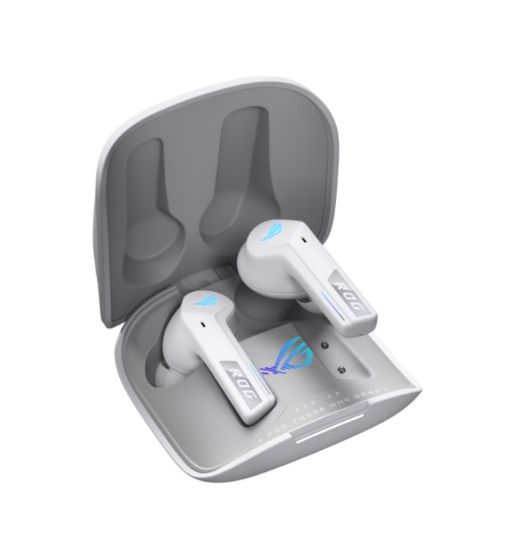 Picture of ASUS ROG Cetra True Wireless SpeedNova White, Dual-Mode, Bone-Conduction AI Microphones, Up to 46-hour battery life, Hybrid Multipoint