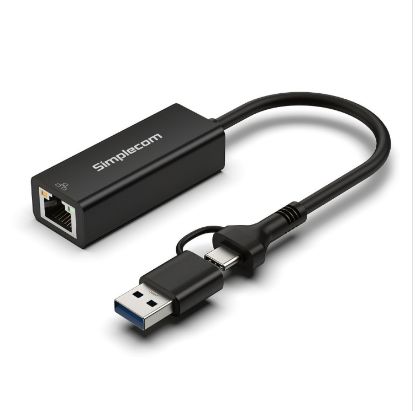 Picture of Simplecom NU315C SuperSpeed USB-C and USB-A to Gigabit Ethernet Adapter