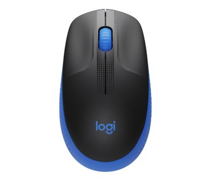 Picture of Logitech M190 Full-Size Wireless Mouse - BLUE from up to 10 meters away 1000 dpi,  ONE AA- 18 months of worry-free usage