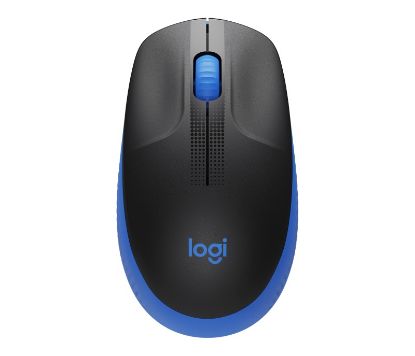 Picture of Logitech M190 Full-Size Wireless Mouse - BLUE from up to 10 meters away 1000 dpi,  ONE AA- 18 months of worry-free usage