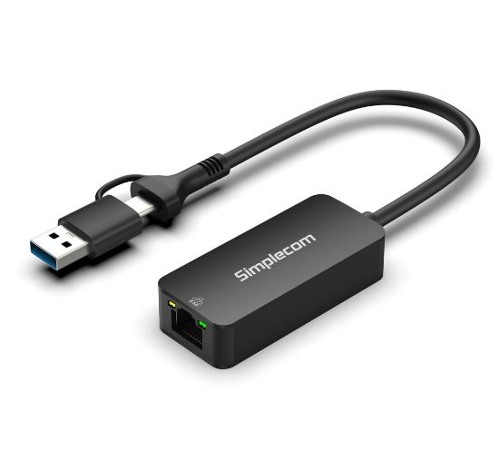 Picture of Simplecom NU405C SuperSpeed USB-C and USB-A to 2.5G Ethernet Network Adapter 2.5Gbps LAN