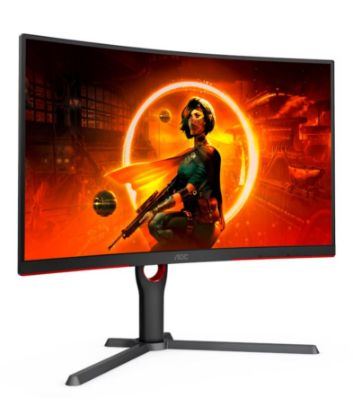 Picture of AOC 32' Curved 2K QHD (2560 x 1440) 0.5ms, 180hz, HDR10,  VA, Adaptive Sync, 300 cd/m2, 1500R, HDMI 2.0 and DP 1.4.  VESA 100 x 100. Gaming Monitor