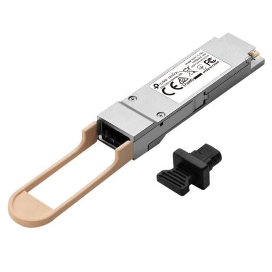 Picture of TP-Link SM9110-SR4 Omada 100GBASE-SR4 QSFP28 Transceiver, Dual Rate 103.125Gbps and 41.2Gbps, 850nm MMF (Multimode fiber), MTP/MPO-12, 100m Distance @