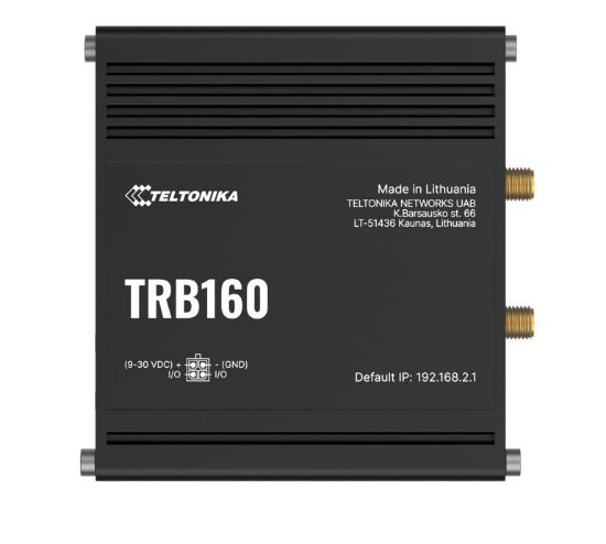 Picture of Teltonika TRB160 4G LTE CAT 6 IoT Gateway, Ultra-Small, Lightweight, Energy-Efficient, Cellular Speeds of up to 300 Mbps, USB Type-C, PSU included