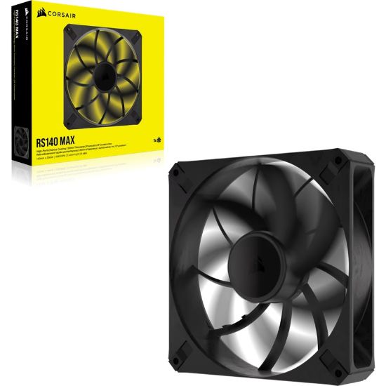 Picture of Corsair RS140 MAX 140mm PWM Thick Single Fan - Single Size 140mm x140mm x30mm STATIC PRESSURE  Fan Warranty 5 Year