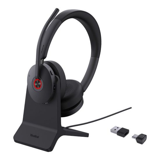 Picture of Yealink BH74 with Stand UC USB-C/A Bluetooth Headset, Active Noise Cancellation, Acoustic Shield, Wireless range 50 m, talk time of up to 32 hours