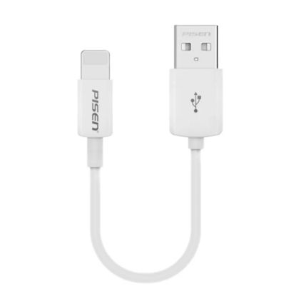 Picture of Pisen Mr White Lightning to USB-A Cable (20cm) White - Support Both Fast Charging and Data Cable, Stretch-Resistant, Lightweight, iPhone/iPad/MacBook