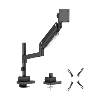 Picture of Brateck LDT80-C012P Super Heavy-Duty Pole-Mounted Gas Spring Monitor Arm, Matte Black, Fit Screen Size:	24'-57' Up to 27 KG