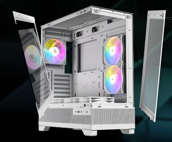 Picture of Antec CX700 ARGB White, ATX, USB Type-C 3.2 Gen 2, Tool Free Panels, Vertical Cooling, 3x 120mm PWM ARGB Fans, Heat dissipationg Gaming Case