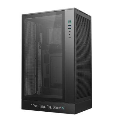 Picture of DeepCool CH270 DIGITAL M-ATX Case, Full sized Air Cooler Support,360mm AIO support, USB3.0/Type-C/Hybrid audio ports in I/O,3 Dust Filters