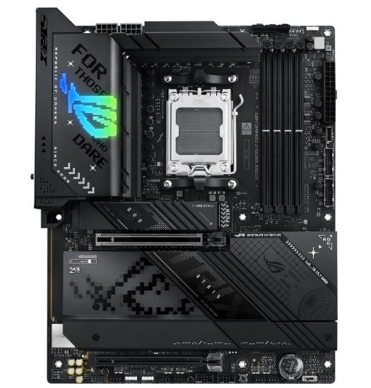 Picture of ASUS AMD ROG STRIX X870-F GAMING WIFI (AM5) ATX Motherboard 4x DDR5 192GB, 1x PCIe 5.0 x16 slot, 4 x M.2 slots, 2x SATA, Wi-Fi 7, 1 x HDMI, 1 x DP2