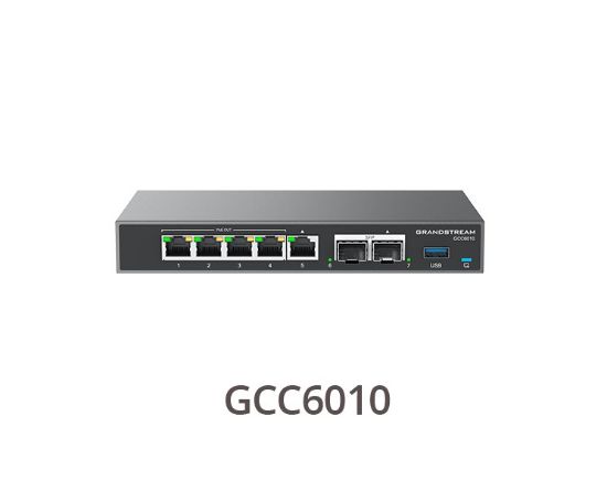 Picture of Grandstream GCC6000 Built-in IPPBX (10 Users, 4 Concurrent Calls) + enterprise-grade firewall + VPN Router + 2 x 2.5 Gb, 5 x GigE Network Switch