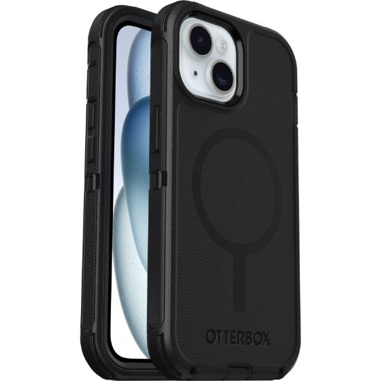 Picture of OtterBox Defender MagSafe Apple iPhone 16e/ iPhone 15/ iPhone 14/ iPhone 13 (6.1') Case Black- (77-97534), DROP+ 7X Military Standard,7 Years Warranty