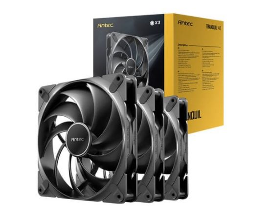 Picture of Antec Tranquil140, PWM, 2000RPM, 59.23CFM, 2.46mmH₂O, 4 Pin PWM Connector, 140mm x 25mm Performance  case Fan, Tranquil Series 3 Pack(LS)