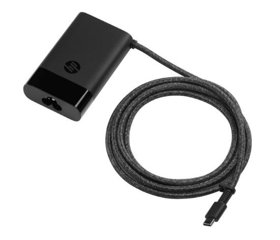 Picture of HP 65W USB-C Charger Laptop Travel AC Power Adapter for ProBook 440/450 EliteBook X360/630/640/650/830/840/860 Lightweight 210g with AC Cord