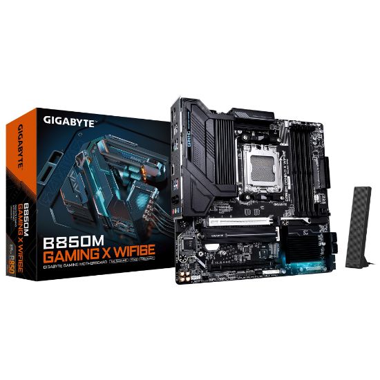 Picture of Gigabyte B850M GAMING X WF6E 1.0, AMD AM5, 4 x DDR5 up to 256 GB,  1 x HDMI, 2 x PCI Express x16, 2 x M.2, 4 x SATA, 5x USB 3.2