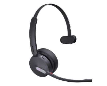 Picture of Yealink WH64 Hybrid Mono with Charging Stand DECT Wireless Headset, DECT & Bluetooth Hybrid Wireless 3-Mic Noise Cancellation, Dongle WDD60