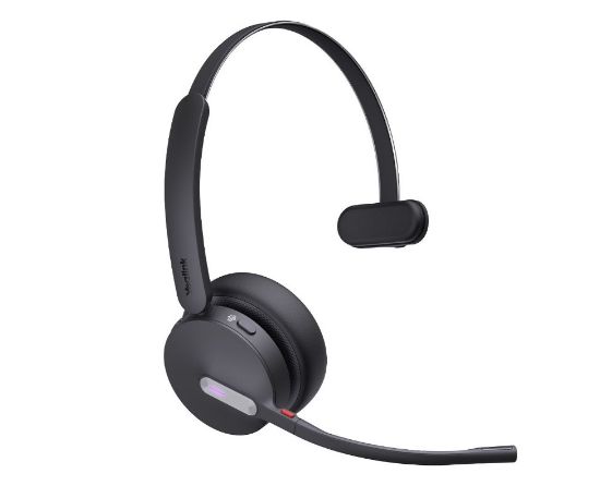 Picture of Yealink WH64 Hybrid Mono with Charging Stand DECT Wireless Headset, DECT & Bluetooth Hybrid Wireless 3-Mic Noise Cancellation, Dongle WDD60