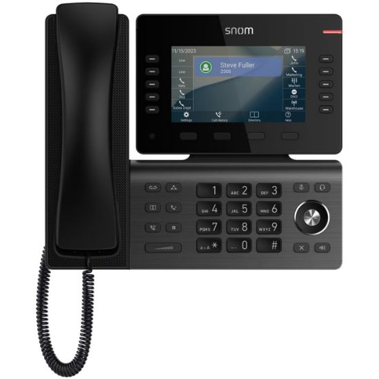 Picture of SNOM D815W Desk Telephone, 5' (480x272) color LCD, 10 (36) configurable self-labeling multicolor LED keys, 2 USB ports, 3-year standard warranty