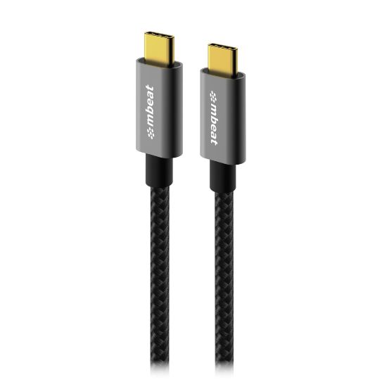Picture of mbeat Tough Link 1.8m USB 3.2 Gen2 USB-C Cable - Space Grey transfer at speeds up to 10Gbps Video Resolution: Maximum 4K/60Hz