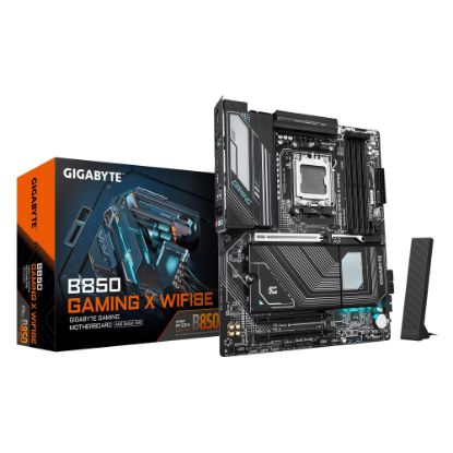 Picture of Gigabyte B850 GAMING X WIFI6E 1.0, AMD AM5, 4 x DDR5 up to 256 GB, 1 x HDMI, 3 x PCI Express x16, 3 x M.2, 4 x SATA, 9 x USB 3.2